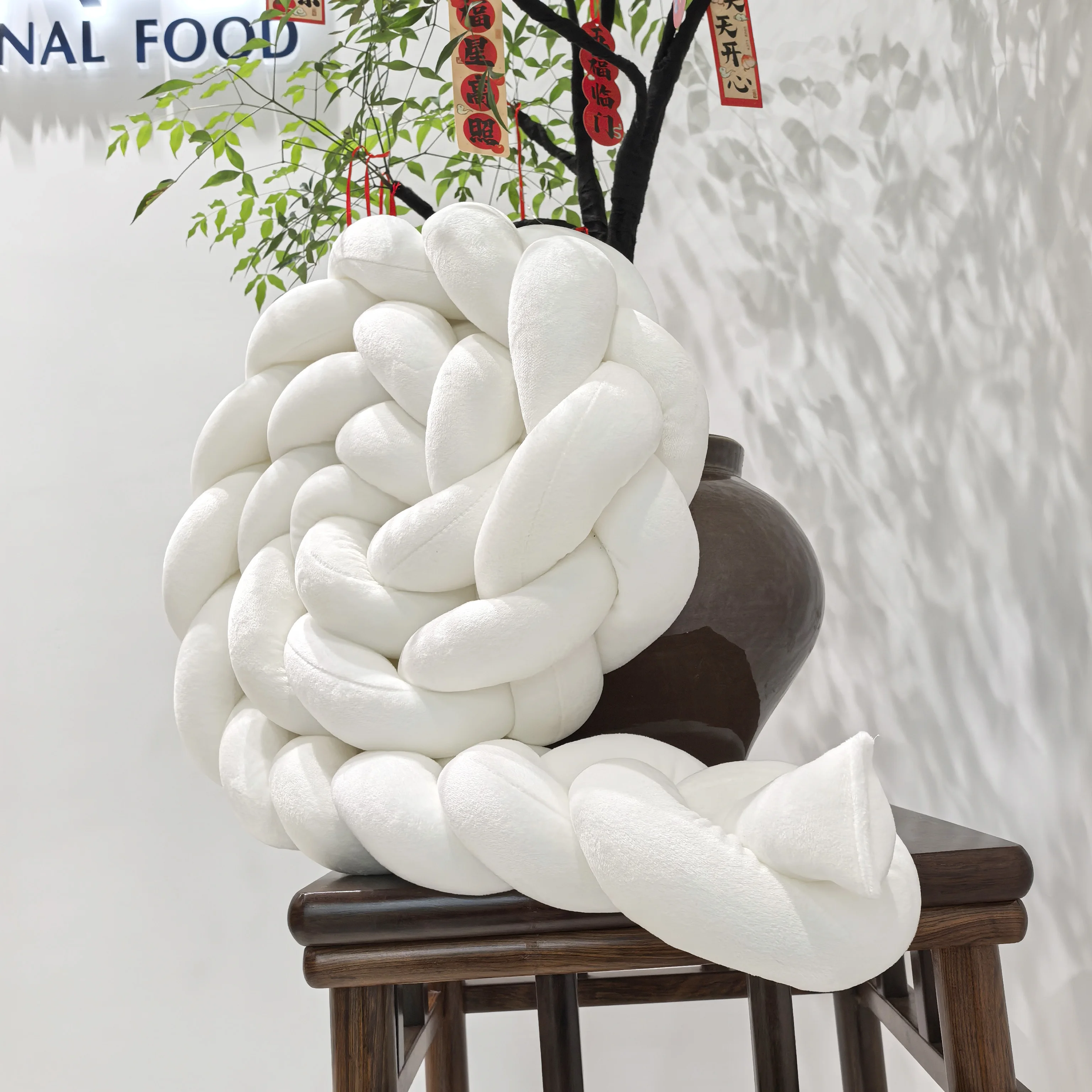 1M/2M/3M Nodo Treccia Paraurti Infantile Culla Protezione per lettino Peluche Cuscino Cuscino Culla Anti-collisione Decorazione della stanza Paraurti per lettino