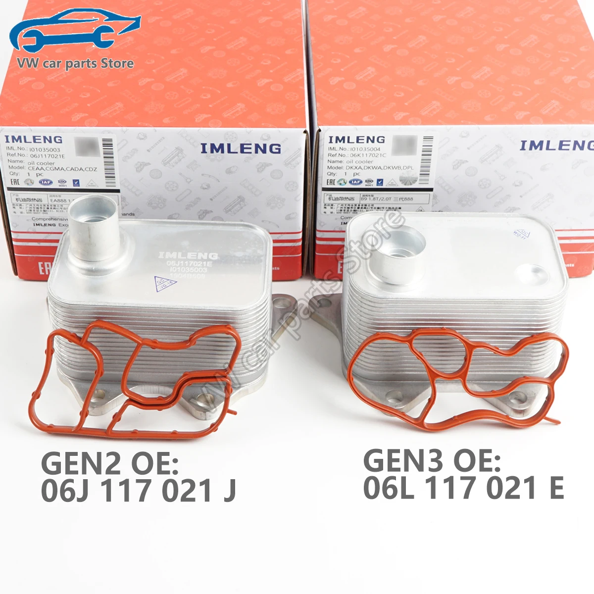 

06J117021J EA888 Aluminium Engine Oil Radiator Cooler For VW Golf MK6 MK7 GTI Passat Jetta Tiguan Audi A4A5A6A7Q5 06L 117 021 E