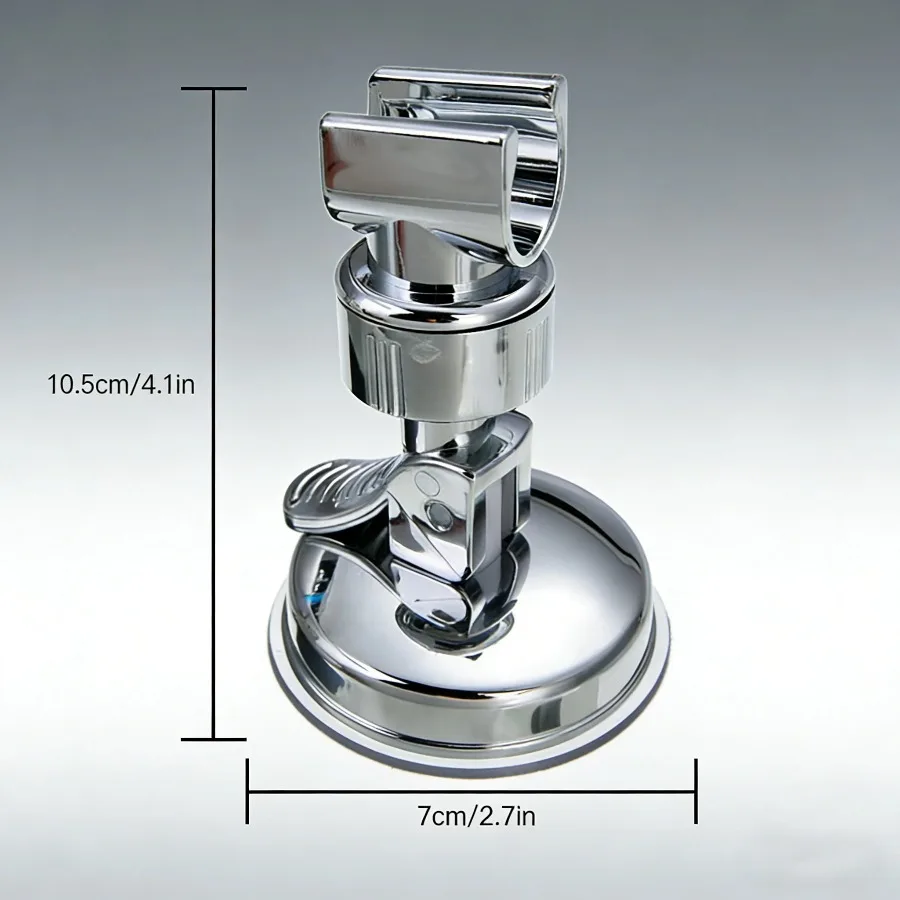 Adjustable Shower Head Holder with Strong Suction Cup, No-Drill Wall Mount Bracket for Bathroom