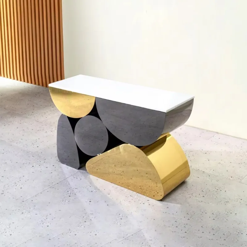 New Trend Modern Console Table Italian Chest Deisginer Furniture Black Living Room Media Doorway Console Table