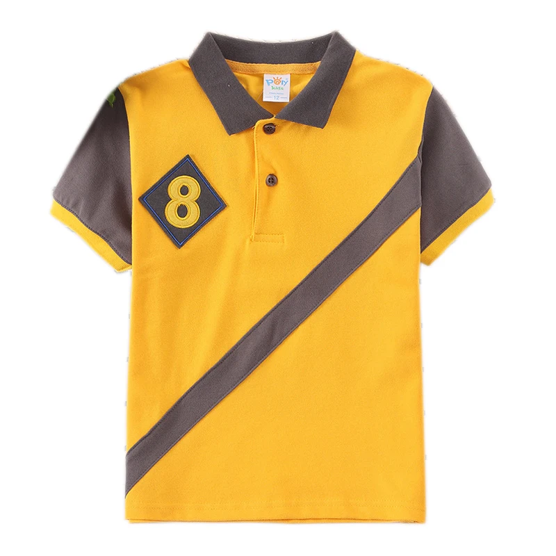 

Summer Teenager T-Shirts Boys Active 8number pattern Kids Short Sleeve Children Clothing Boys Diagonal bar Clothes girls Tops
