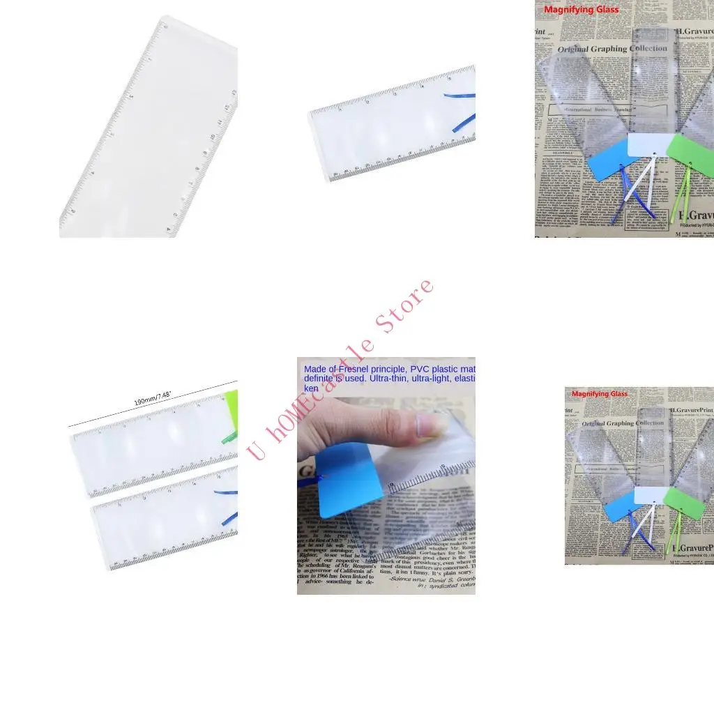 63HF Multifunctional Ruler Glass with Scale Centimeter Measuring Painting Engraving Origami-Model Glass