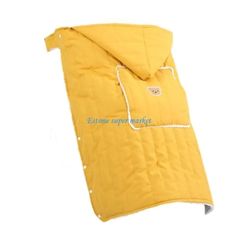

090B Cozy Infant Strollers Blanket with Soft Fleece Lining Thickened Fleece Baby Blanket Large for Cold Weather Protections