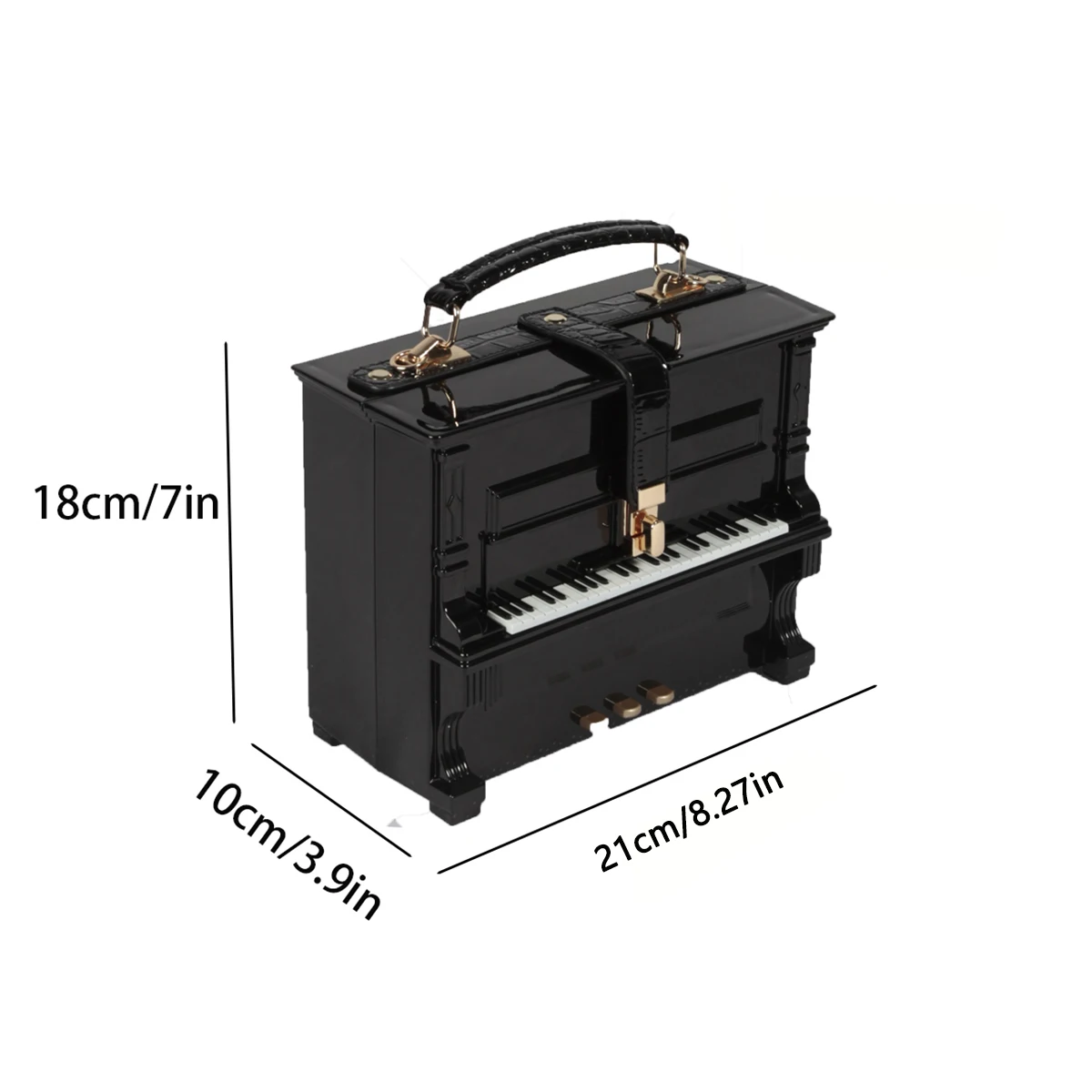 2025 New Piano Bag, Creative Musical Instrument, High-End, Funny Handbag, Niche Couple Box Bag, Music Gift