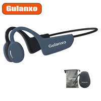 Gulanxo bone conduction earphones Wireless bluetooth headphones 15H battery life Call sports headphones with microphone