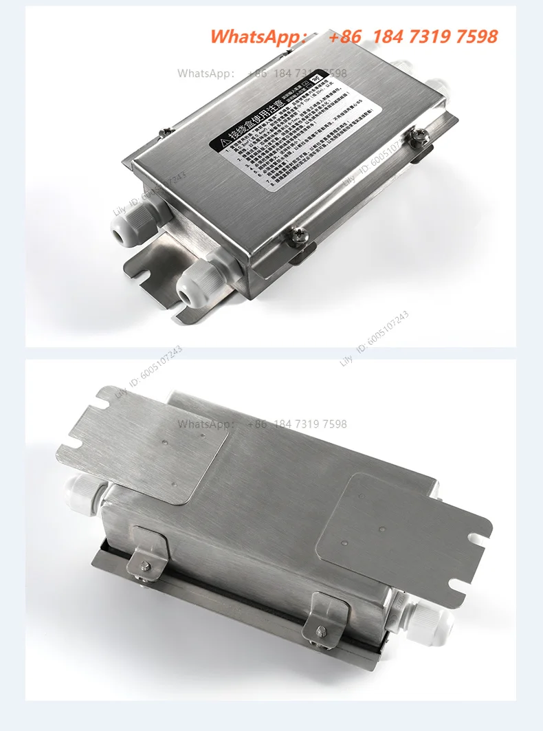 4 IN AND 1 OUT Stainless Steel Load Cell Terminal Box Amplifier Transmitter, Analog Digital Platform Scale Junction Box