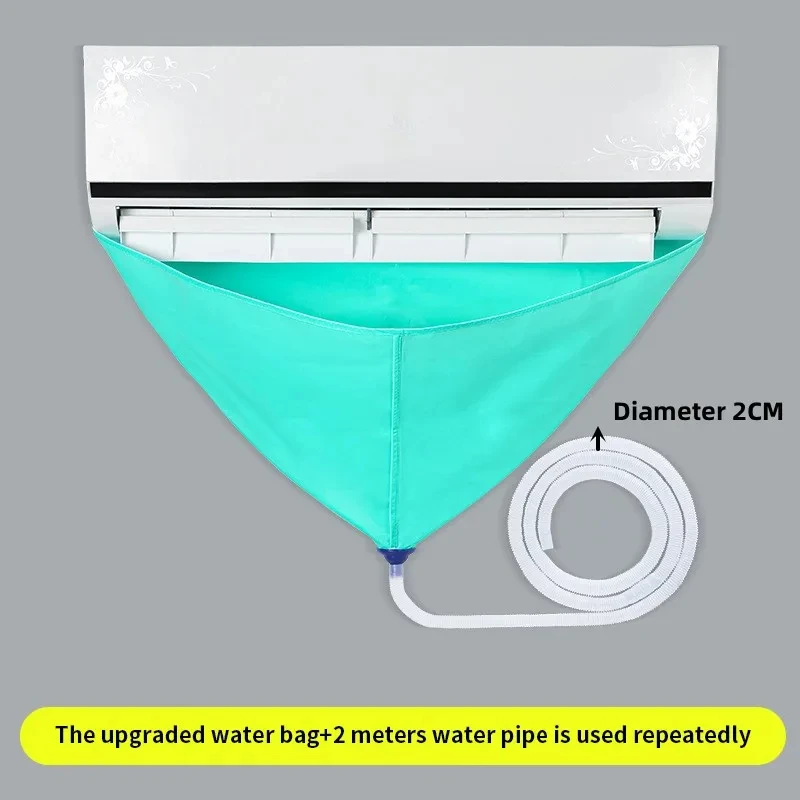 1/6/8pcs Air Conditioner Cleaning Bag Kit Leak-proof Conditioning Cover With Drain Water Pipe Full Set Dust Elimination Tools