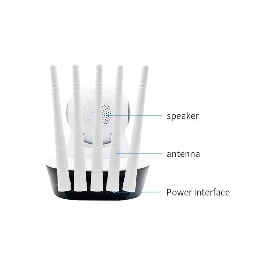Kamera WiFI 5 antena, perlindungan keamanan rumah HD warna penuh, kamera web pengawasan sinyal kuat 360 °, Monitor bayi pix-link GT5
