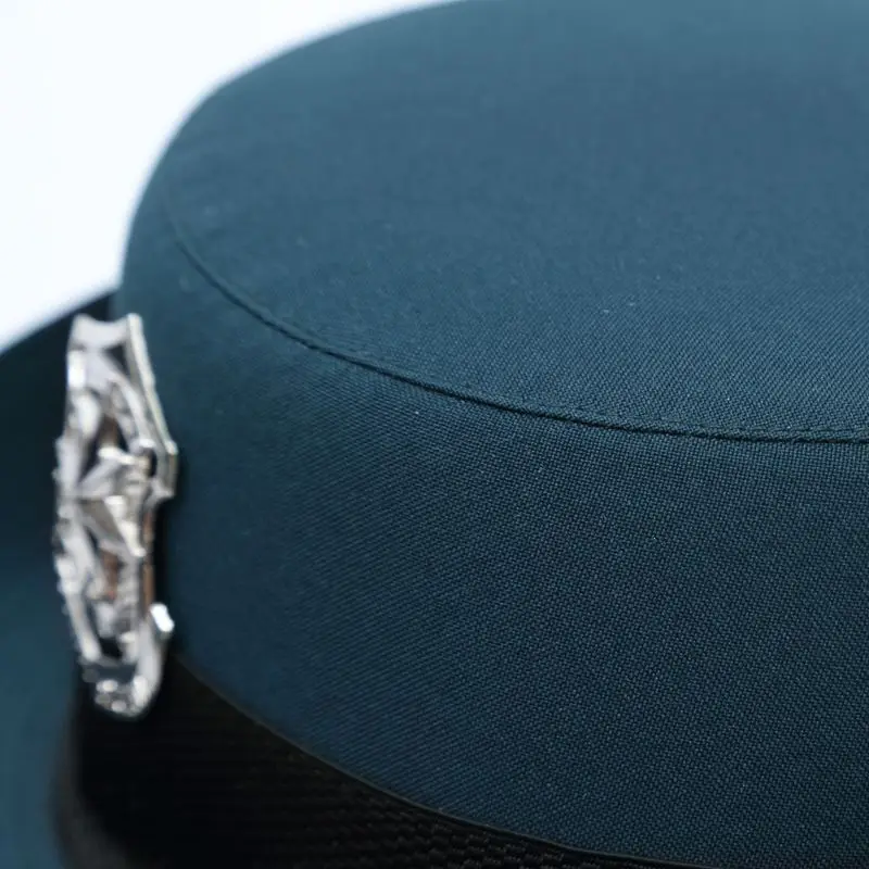 Women's rolled-up security guard hat Navy blue security cosplay hat