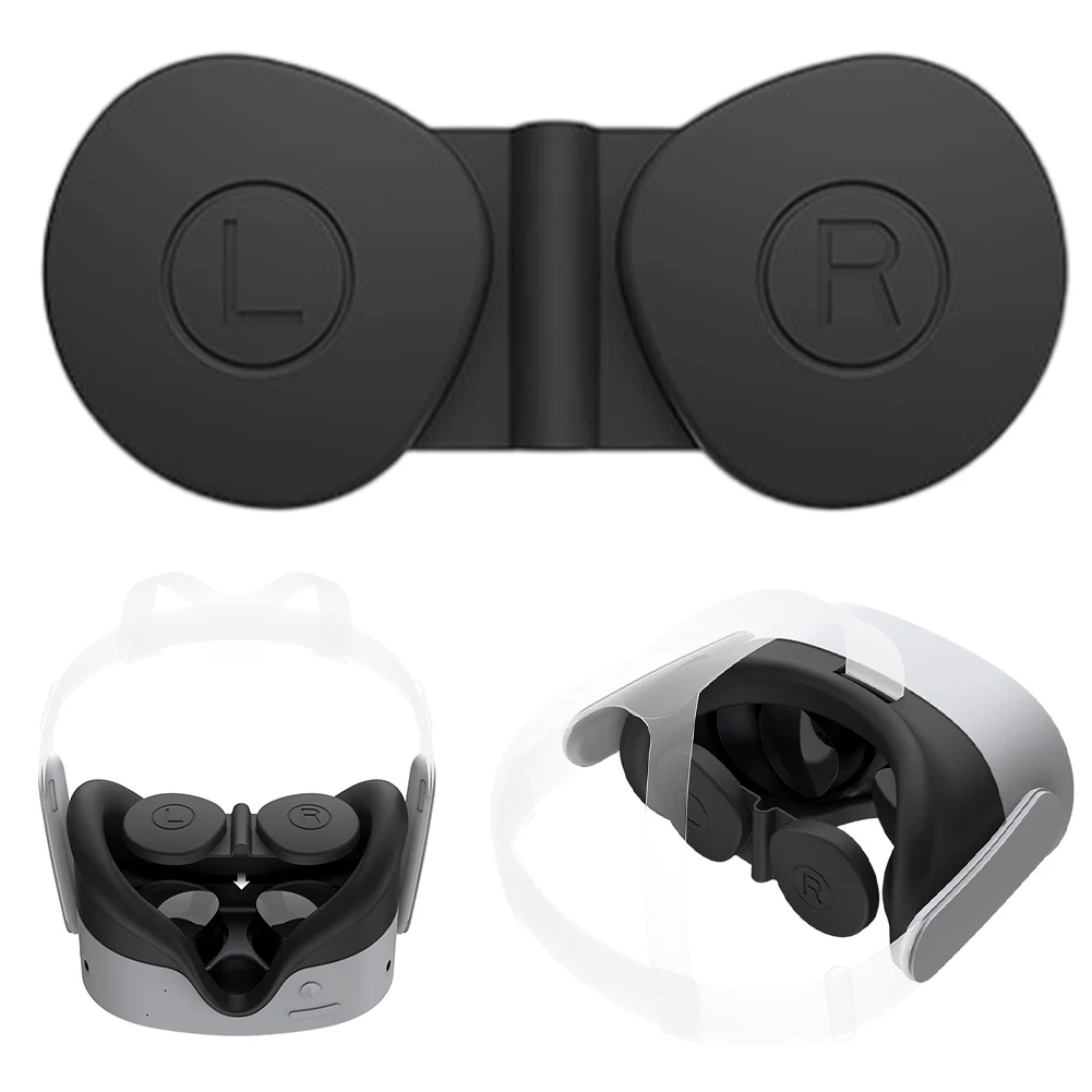 VR Lens Protector Silicone Anti-Scratch Protector VR Lens Cover Protector Cap for Meta Quest 3S VR Headset