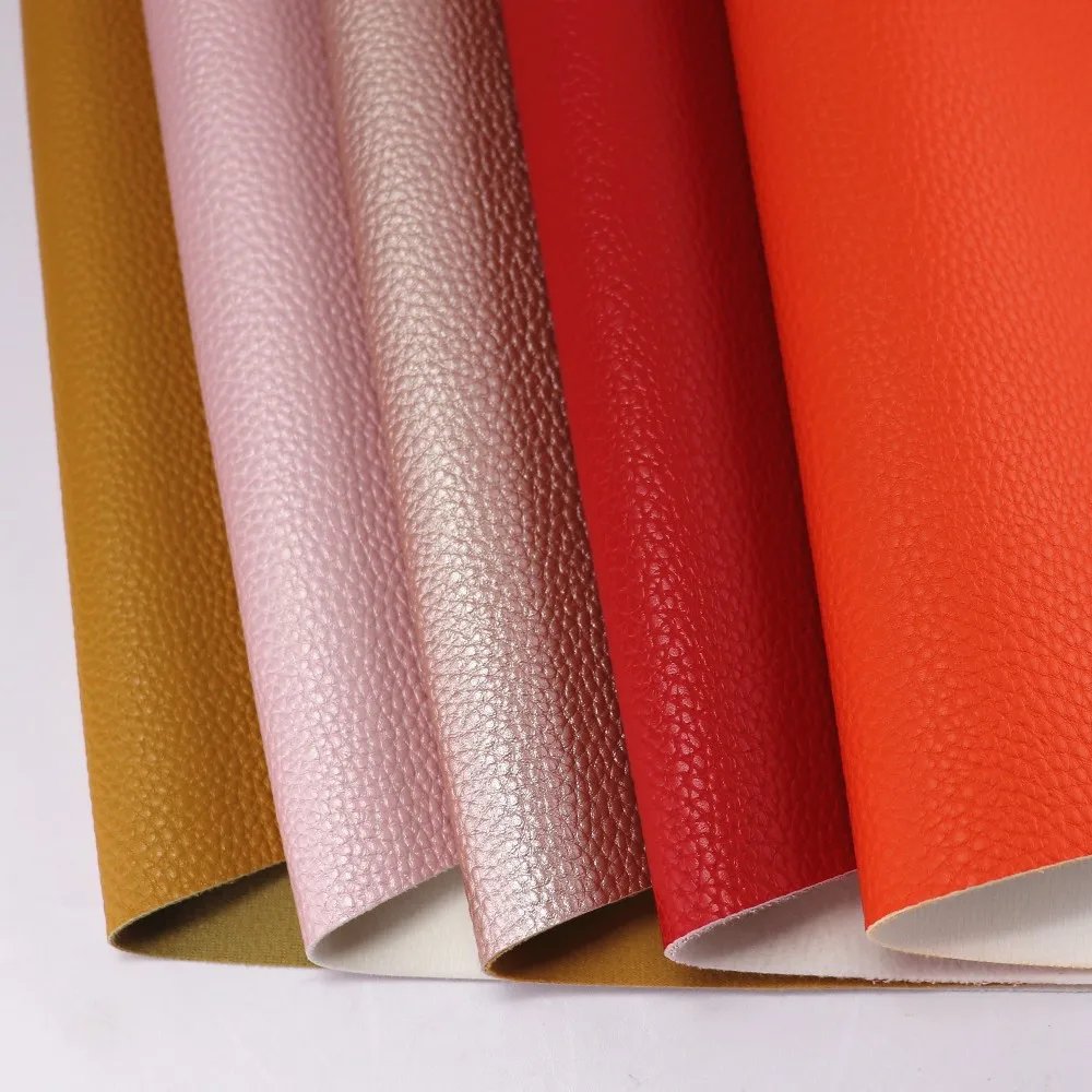 Black White Rose Gold Silver Plain Lichee Litch Faux Synthetic Leather Fabric For Handbags Earring Sewing Bow DIY CN003 view 3