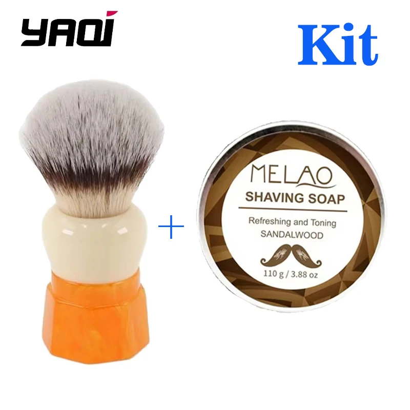 

YAQi Ever-Helpful Synthetic Hair Men Wet Shaving Brush and Shaving Soap Set for Facial Cleansing