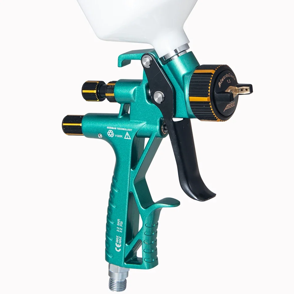 높은 분무 및 저압 자동차 페인트 스프레이 건 HVLP 공압 보드 금 가구 스프레이 페인트 스프레이 수리 도구