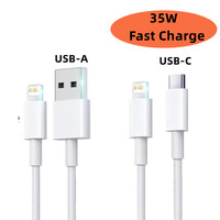 0.2m 1m 1.5m 2m 3m 35W Quick Charge Cable For Apple iPhone 14 13 Pro Max 11 12 mini X XR XS Max 7 8 Plus Type C Fast USB-C Line