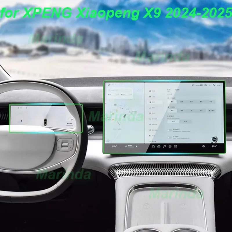 

Car Navigation Screen Tempered Film for XPENG Xiaopeng X9 2024-2025 Dashboard Protective Film Anti-Scratch Interior Accessories