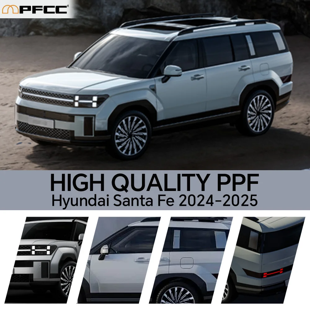 

8.5Mil TPU Anti-scratch Paint Protection Film For Hyundai Santa FE 2024 2025 Pre-cut PPF Bra Car Body Clear Kit Resistant Cover