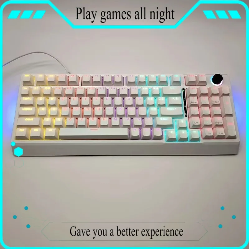 Wired Mechanical Keyboard 98 Key Blue Switch Red Switch Brown Switch Mixed Light Office Holiday ESports Game Mechanical keyboard