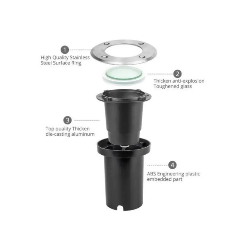 New GU10 LED Underground Light Floor Lamp Outdoor Ground Spot Landscape Garden Path Buried Lamp for gu10 Bulb Casing