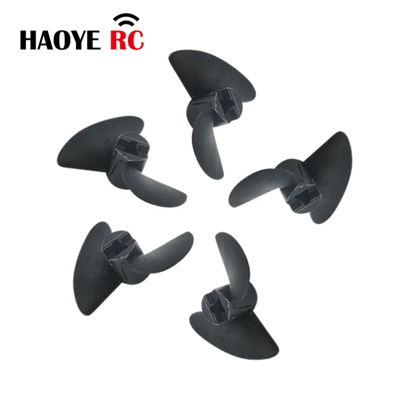 Haoye 5 sztuk DIY modele łodzi RC 2-łopatkowe śmigła do łodzi nylonowe wiosło do łodzi RC CW CCW