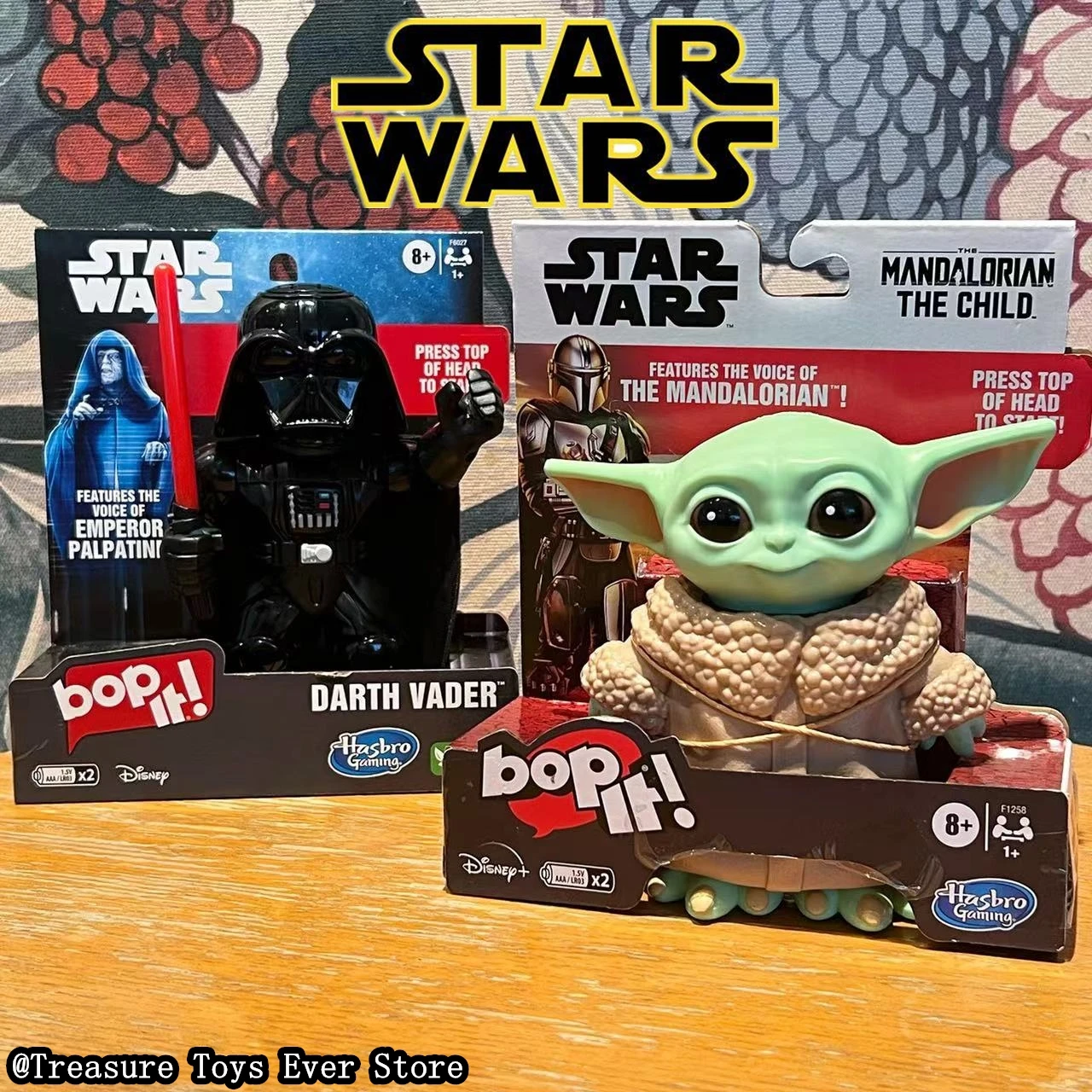 Disney Star Wars Bop It Mandalorian The Child Edition Voice Grogu Baby Yoda Darth Vader Toy Game Educational Toys Children Gifts