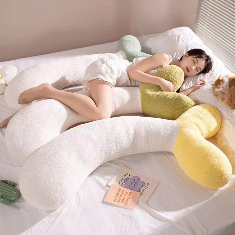

Cute Long Bean Sprout Plu Pillow Headboard Bedding Girls S Sofa Leg Clamp Pillow Soft PP Cotton Indoor Chinese Made
