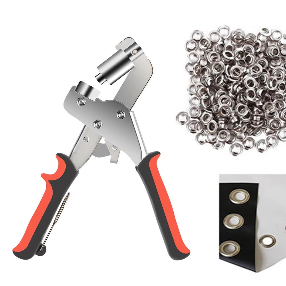 Eyelet Installation Tool Grommet Eyelet Plier Kit Metal Air Hole Rivet Plier Handheld Hole Punch 3/8 Inch 10mm