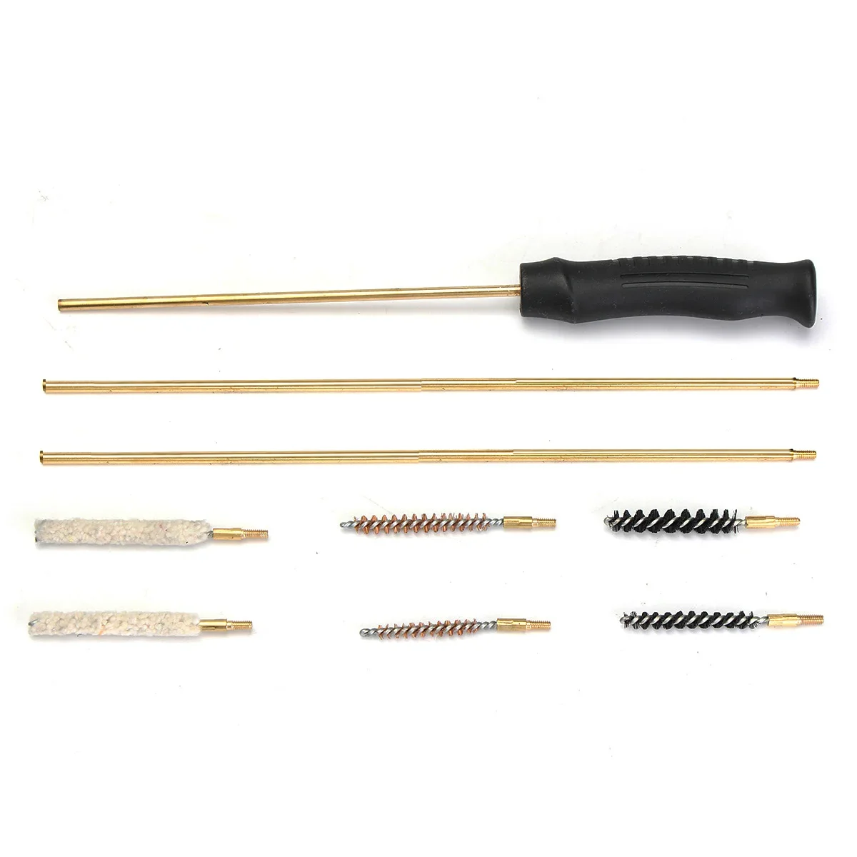 9PCS Hunting Barrel Cleaning Tool Kit Air Rimfire 177/22 Rifle Pistol Airgun Brushes Rods with Storage Case