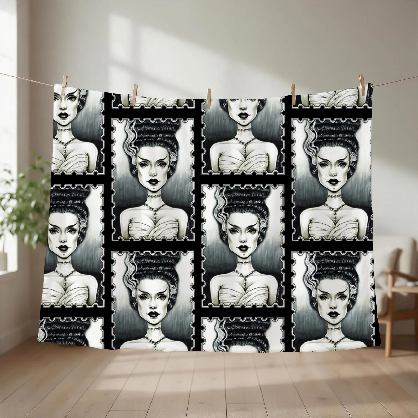 Bride of Frankenstein Throw Blanket Retros cosplay anime Polar Camping Blankets