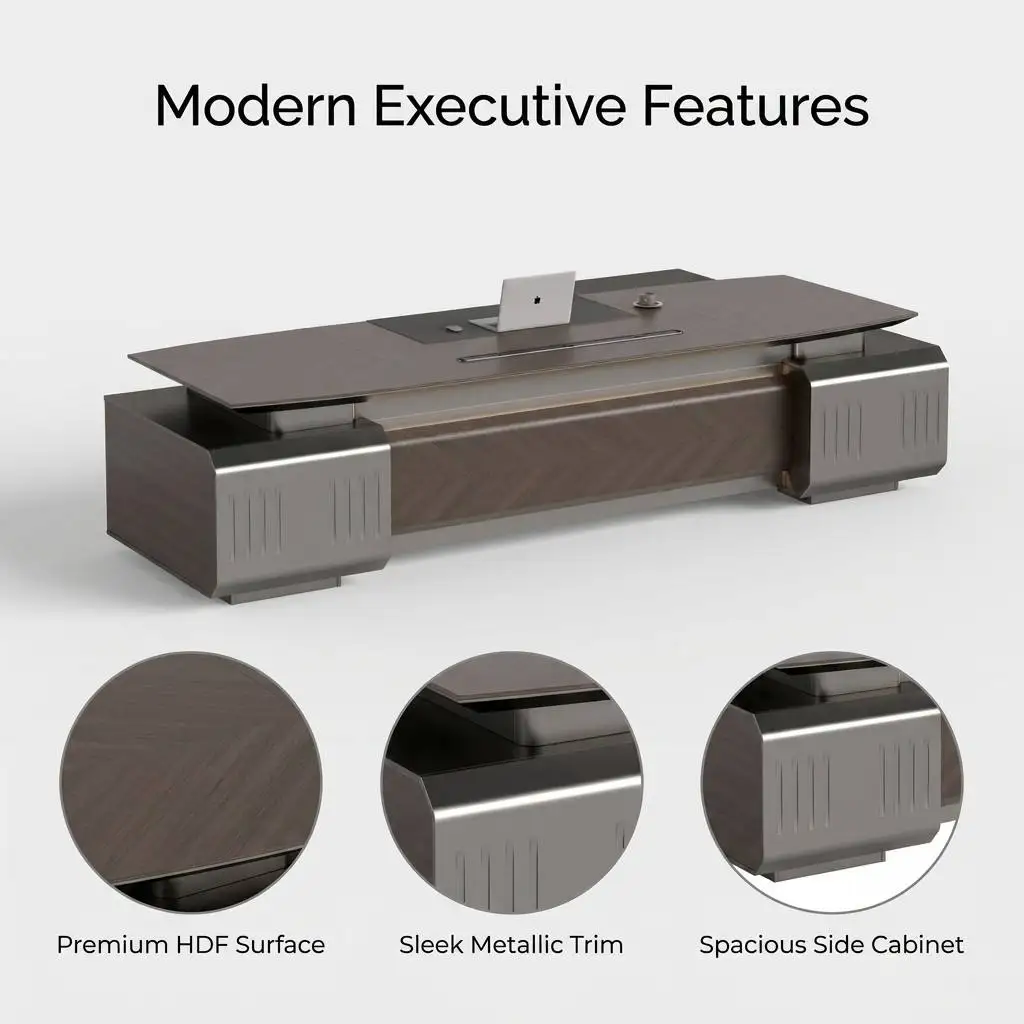 Hot Sale Executive Desk Luxury Modern L-Shaped Ergonomic Executive Manager Office Desk Wooden High Quality