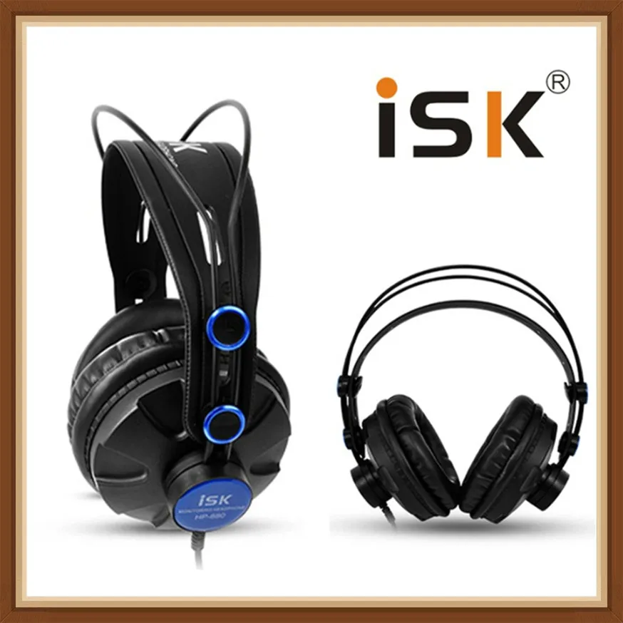 

ISK HP680 Dynamic 1200mW Powerful Over Ear Earphone Noise Cancelling HiFi Headset Auriculars Pro Monitor Studio DJ Headphones