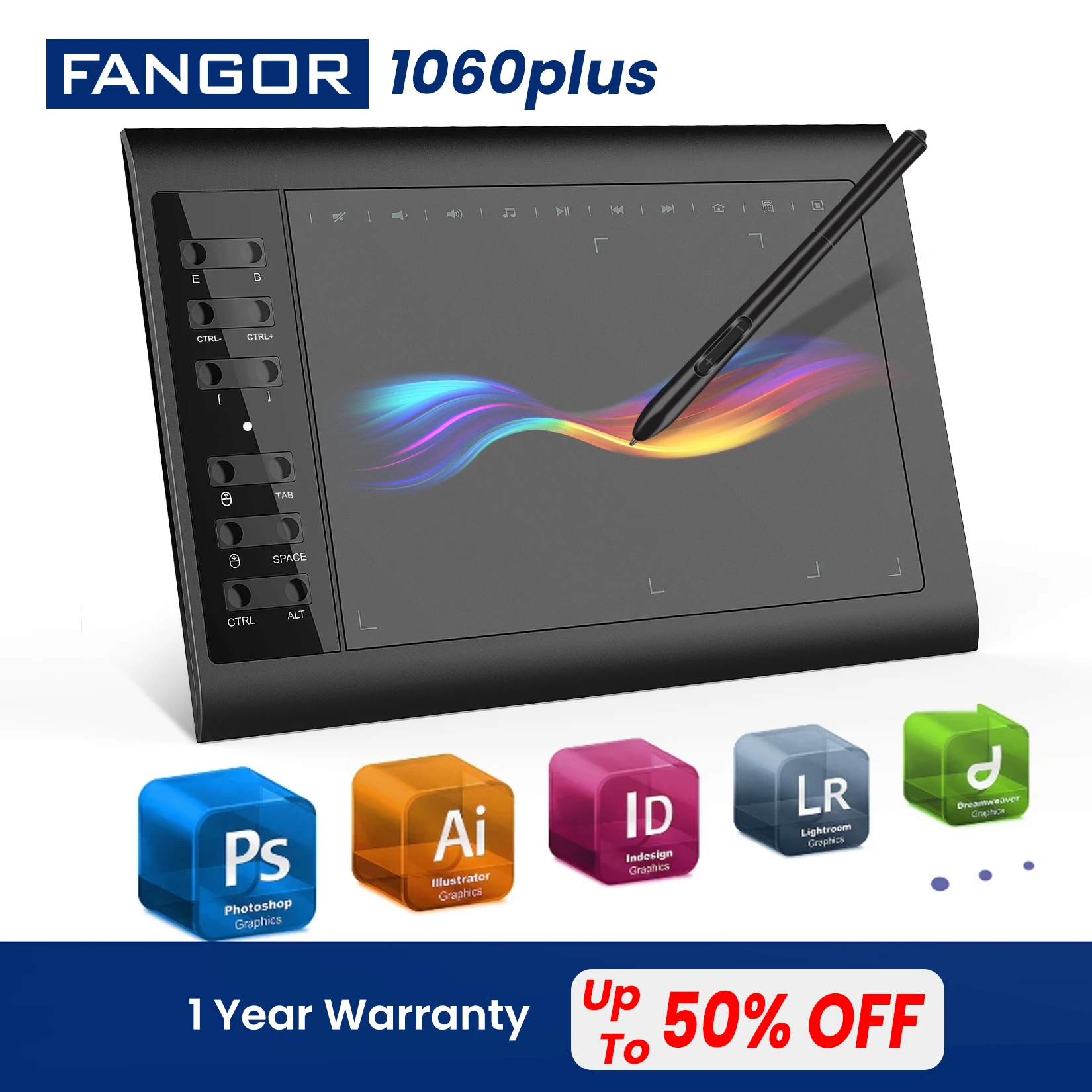 tablette-graphique-fangor-1060plus-full-hd-5080lpi-16384-niveaux-de-pression-142x95-pouces-avec-22-touches-60-inclinaison-pour-android-windows-mac