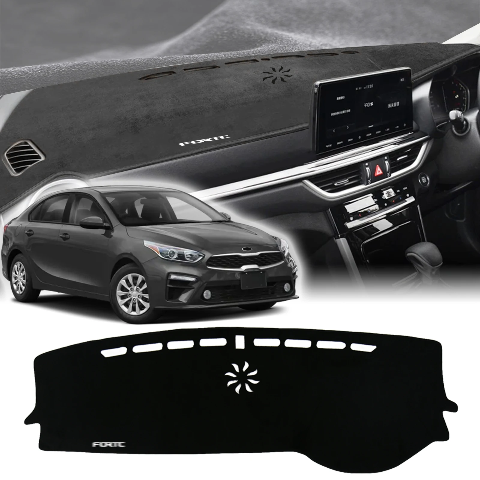 

fit for KIA Forte 2019 2020 2021 2022 2023 2024 Car Accessories Dashboard Cover Pad DashMat Sunshade Dashmat Protective Carpet