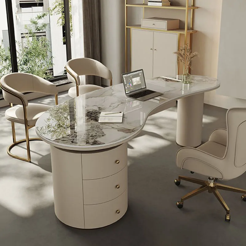 Motion Desk Office Furniture Tables Table Computer Offices Economic Desks Bureaux Auxiliary Room Modern White Work Home Luxury