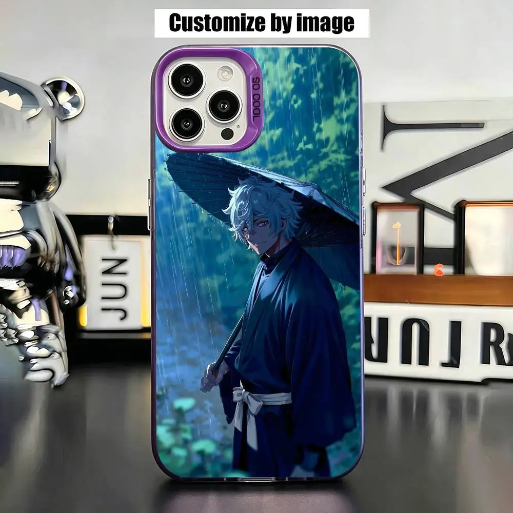 Hell's P-Paradise Gabimaru Anime Phone Case For iPhone 17,16,15,14,13,12,11 Plus,Pro Max,XS,Purple Silver Cover