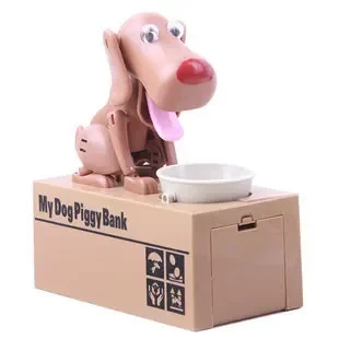 Creative Home Decoration Miser Genuine Fashionable Money-Eat Dog Piggy Bank Good Gift for Children