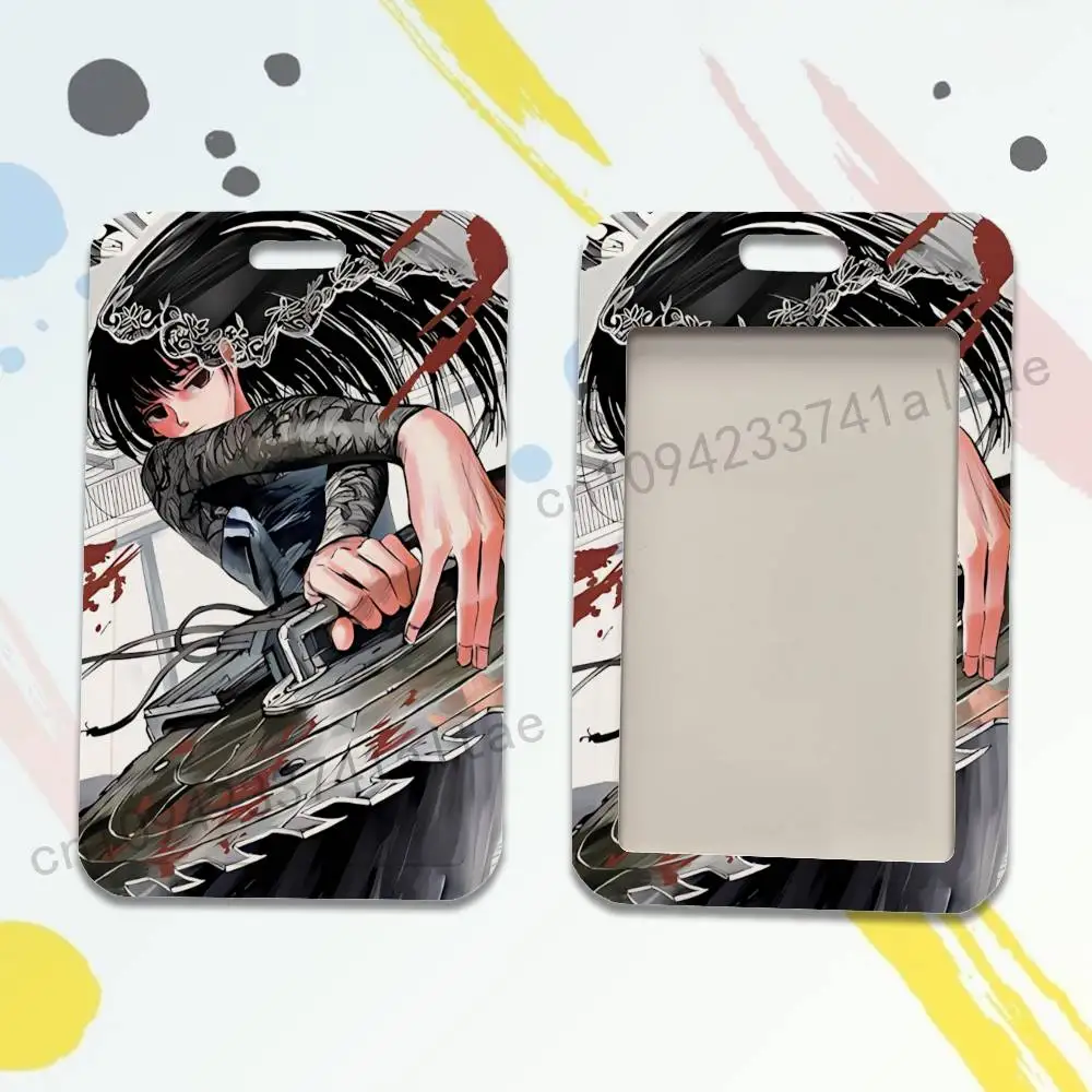 Sakamoto Comics D-Days Card Holder Durable With Carabiner Name Tag Vertical ID Badge Holders Credentials Protection view 5