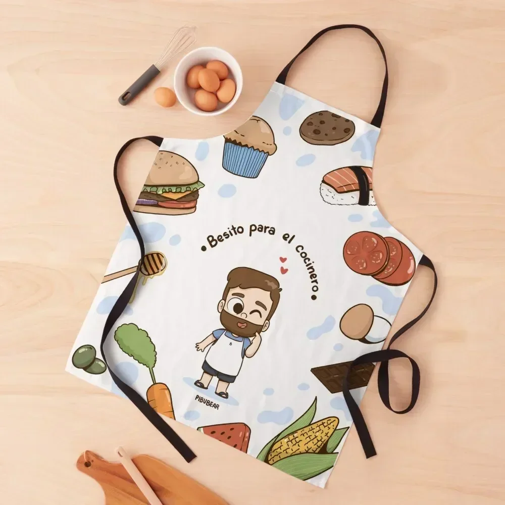 

kisses to the cook Apron professional hairdresser Children'S For Nail Stylist nail tech supplies Apron