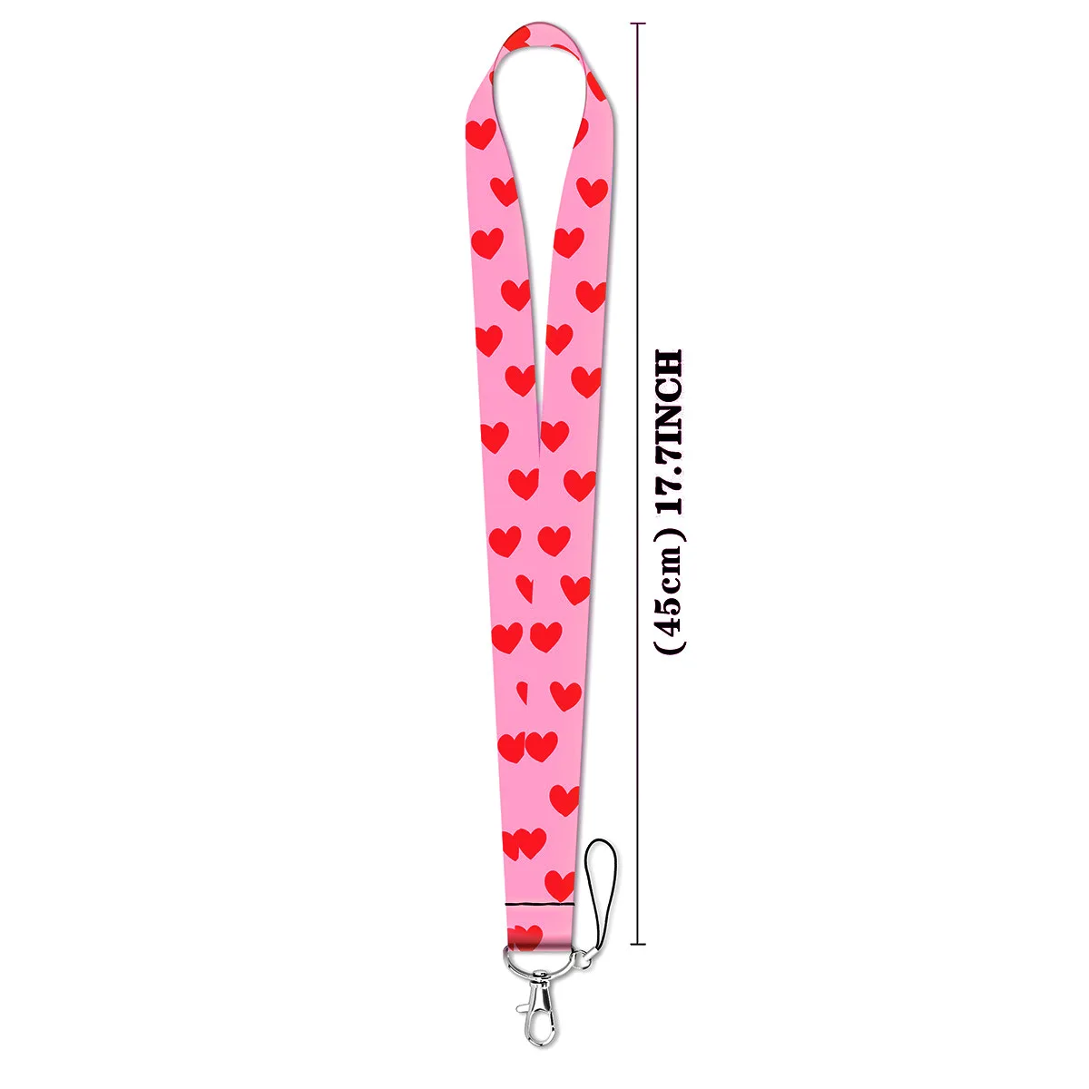 Valentine's Day Hearts Cartoon Credential Holder Cute Lanyards for Key Neck Strap For Card Badge Gym Keychain Keyring Accessory