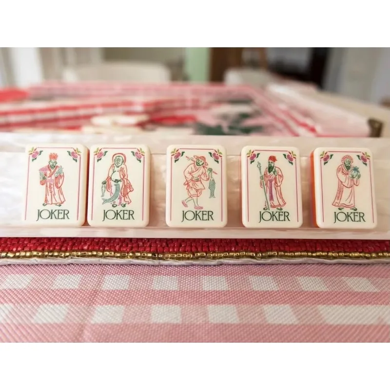 American mahjong set retro design 160/166 brand custom acrylic mahjong family party gift