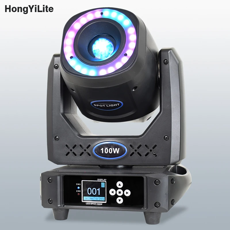 

HongYiLite Moving Head 100W Backlight Lights Lyre Gobos 5 Face Prism For Stage Lighting DJ Bar Disco Party Show Festival Gala