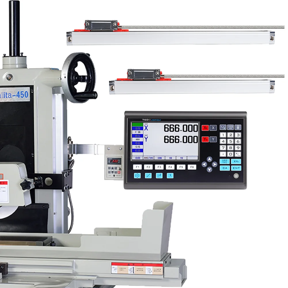 

Dro YH800 BIG LCD Digital Readout Set Original 7-Inch Large Display with Linear Scale 100 200 300 400 500 600 700 800 900 1000MM