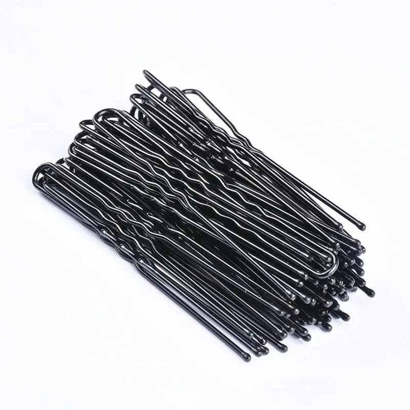 45 Pcs/Set Curly Wavy Grips Hairstyle Women Ladies Round Toe U Shaped Hair Pins and Clips Bobby Pin Hair Pin Accessories Salon