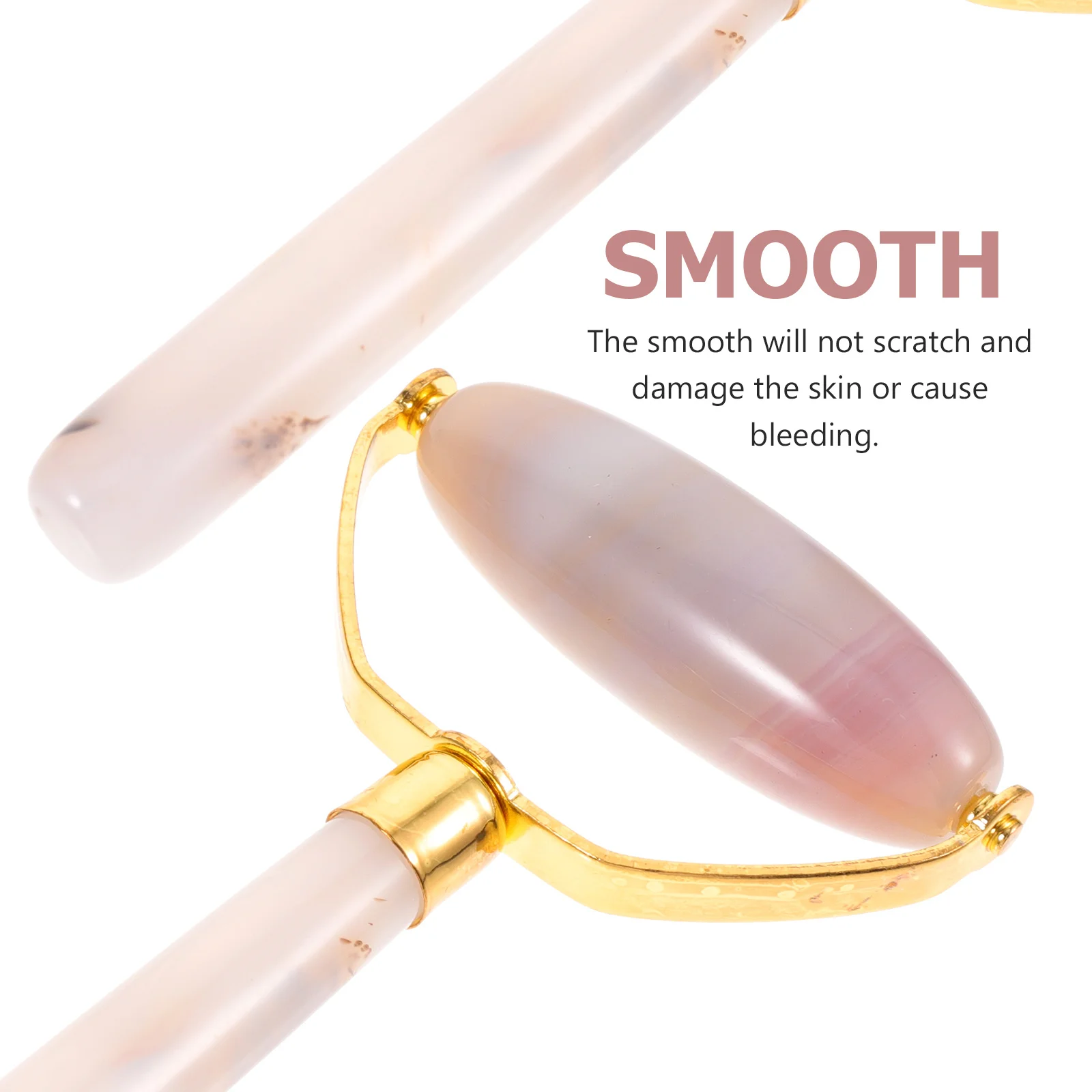 ลูกกลิ้งนวดหน้าหยก 2 ชิ้น อุปกรณ์ดูแลผิวหน้า ลูกกลิ้งนวดหน้าและรอบดวงตา เครื่องนวดตัวแบบพกพา อุปกรณ์เสริมความงาม ลูกกลิ้งหยก