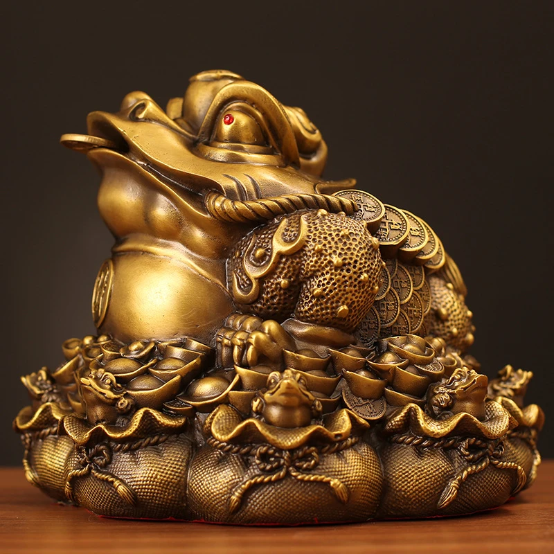 Wholesale Fortune-Bringing Golden Toad With Three Legs, Suitable For Store Openings, Gifts, Home, Cashier Counters, And Office D