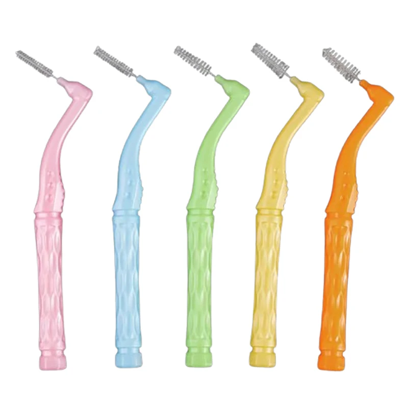 10pcs Interdental Brush With Dust Cover For Orthodontic Clean Between Teeth Dental Oral Hygiene Microbrush Mini Brush