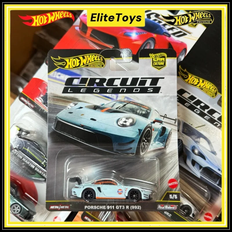 

Hot Wheels Premium Car Culture Genuine Ferrari PORSCHE 911 GT3R Circuit Legends Alloy Collectible 1/64 Diecast Model Vehicle Toy