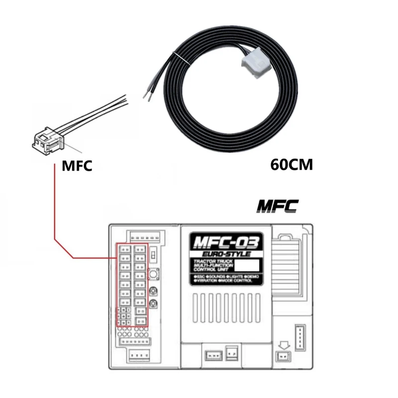 1:14th Scale MFC Dedicated Line Wire for Tamiya RC Truck SCANIA 770S R620 VOLVO BENZ Arocs MAN TGX Car Accessories