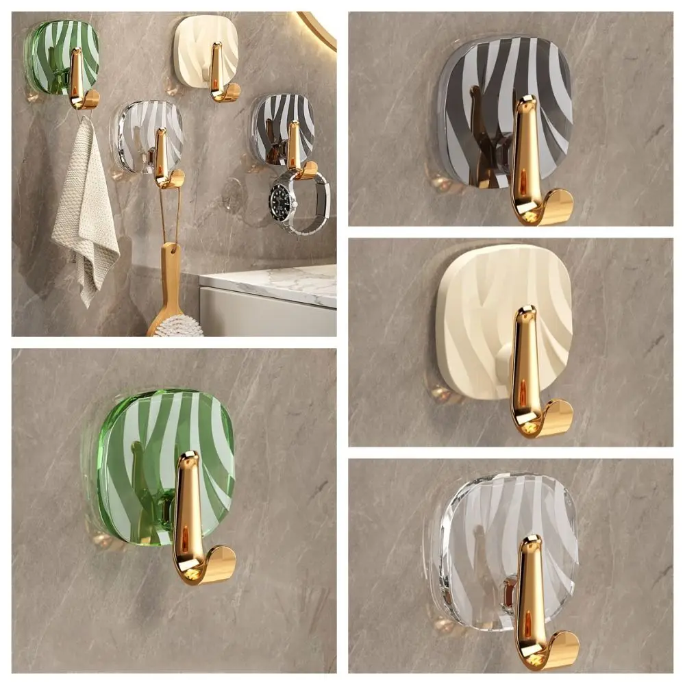 4pcs Wall Mounted Light luxury Wall Hook Hanging Self Adhesive Bathroom Hooks Punch Free Scratch Free Towel Rack Coat Hanger