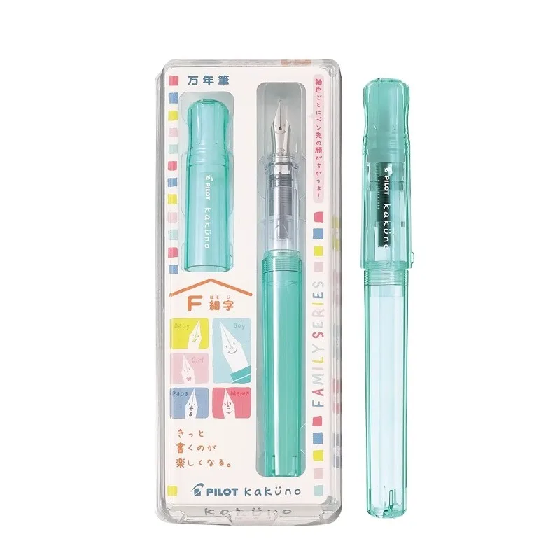 

Перьевые ручки PILOT KaKuno, стеклянные синие F/M, 0,5/0,7 мм, чернильная ручка, прозрачная портативная ручка из смолы, высококачественные офисные канцелярские принадлежности