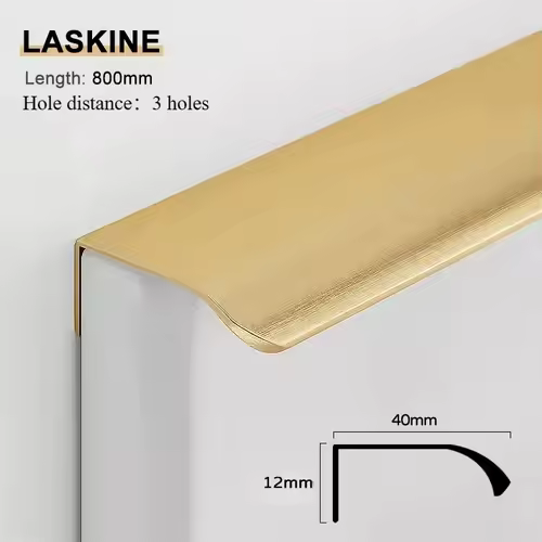 Gold Black Hidden Handles Long Kitchen Cabinet Pulls Drawer Knobs Aluminum Alloy Furniture Handles Cupboard Pulls Wardrobe Pulls - Image 20
